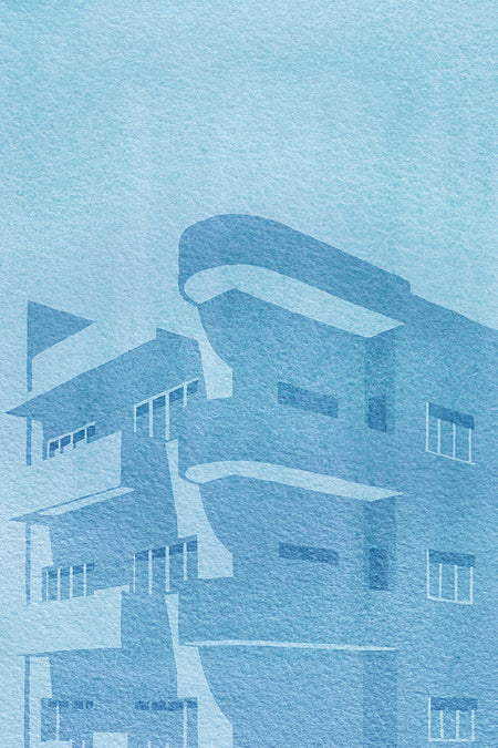 באוהאוס כחול ותכלת