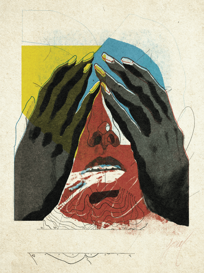 Yellow Blue Red and Black | פיין ארט