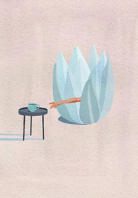 שיח וספל קפה