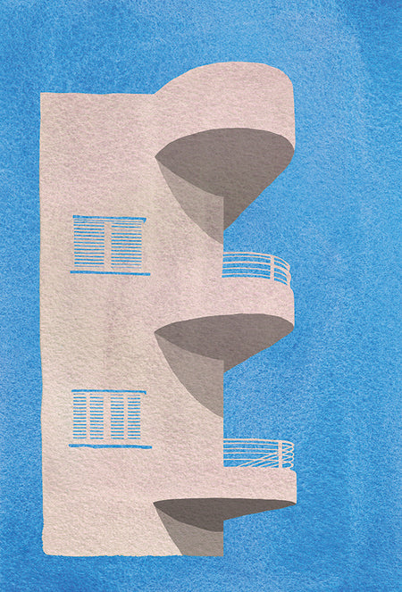 באוהאוס כחול ולבן