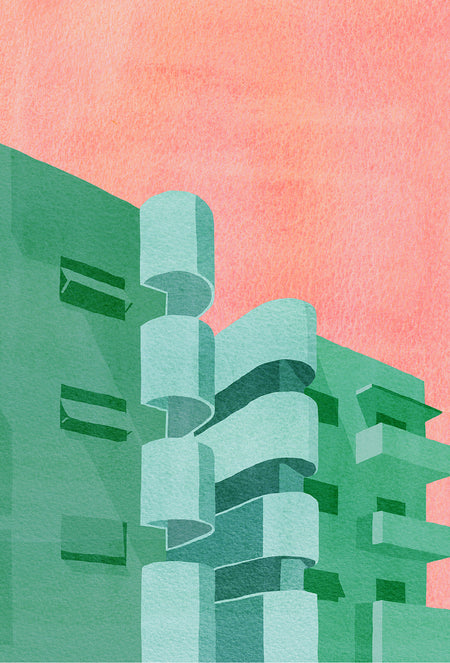 באוהאוס ירוק ורוד