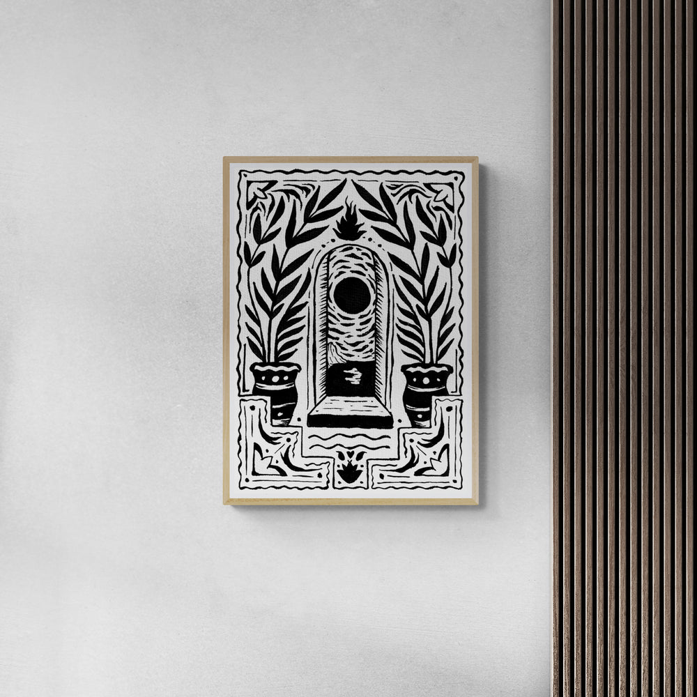 חלון וצמחים