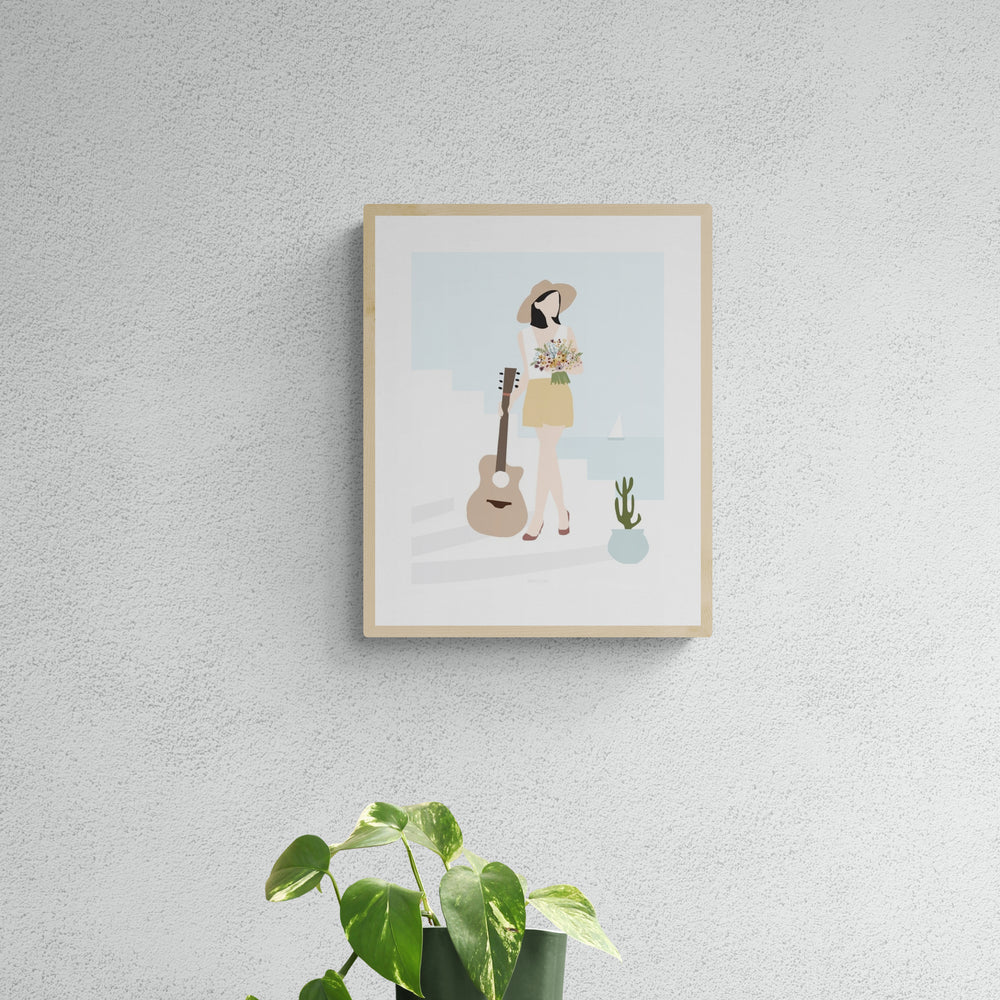 אישה וגיטרה