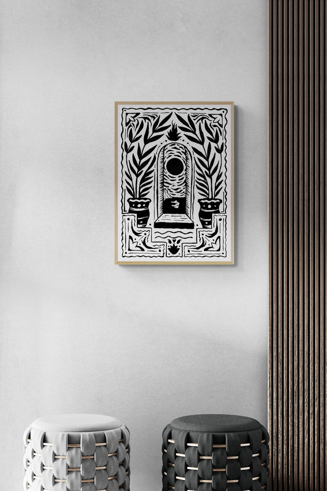 חלון וצמחים