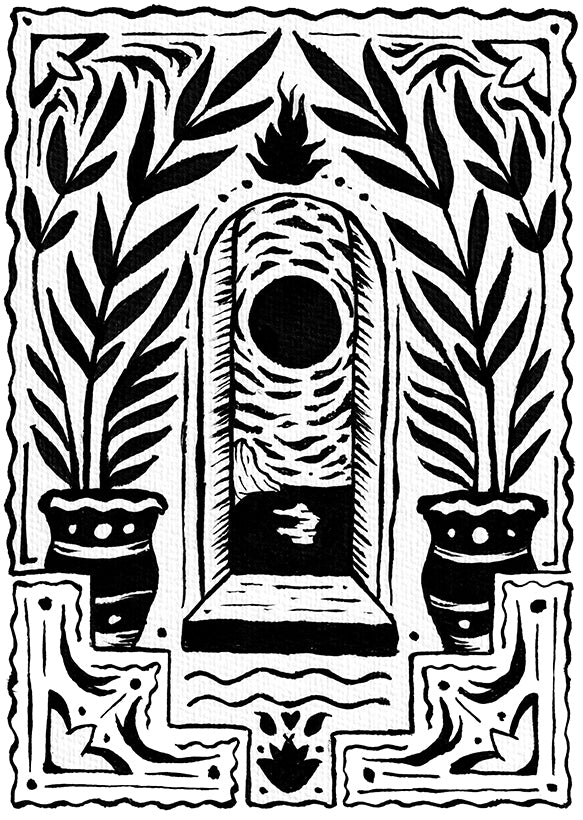 חלון וצמחים