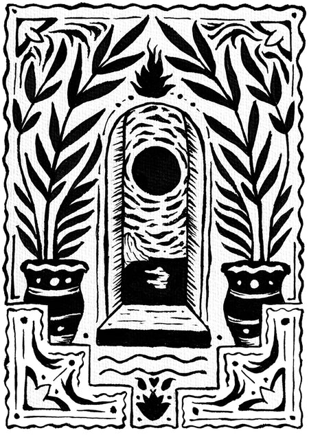 חלון וצמחים