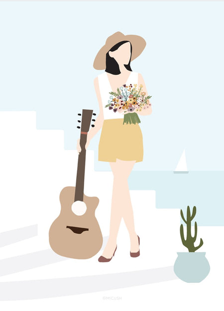 אישה וגיטרה