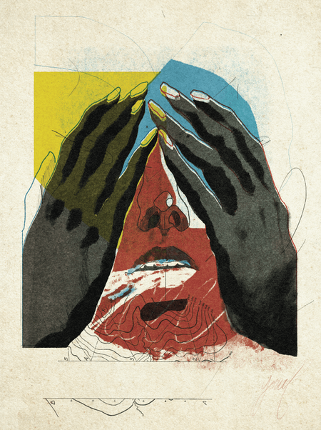 Yellow Blue Red and Black | פיין ארט