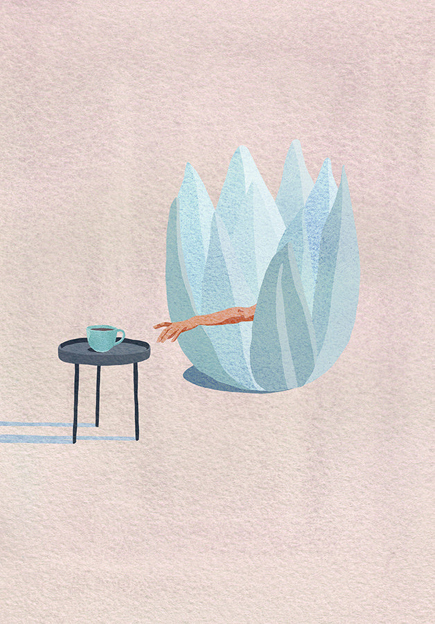 שיח וספל קפה