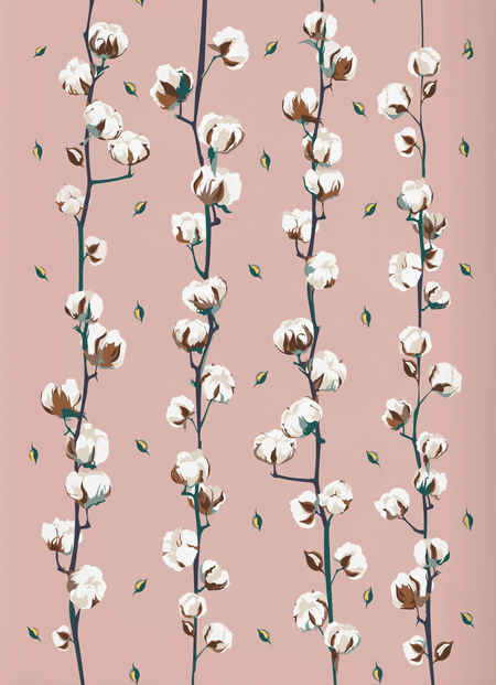 פאטרן כותנה ורודה