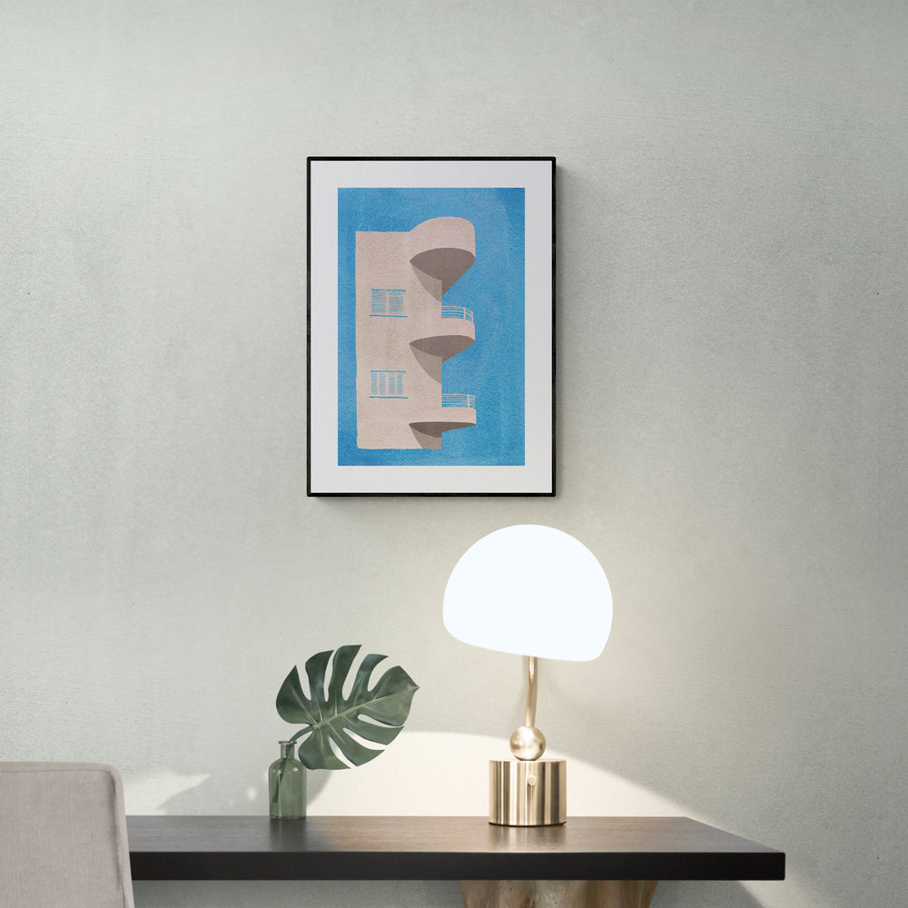 באוהאוס כחול ולבן