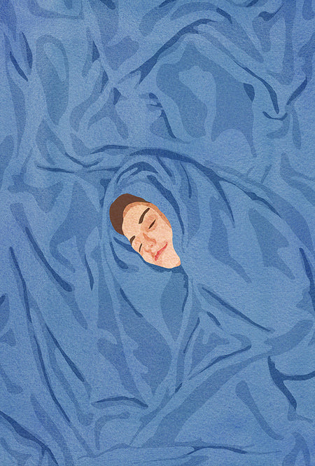 שמיכה כחולה