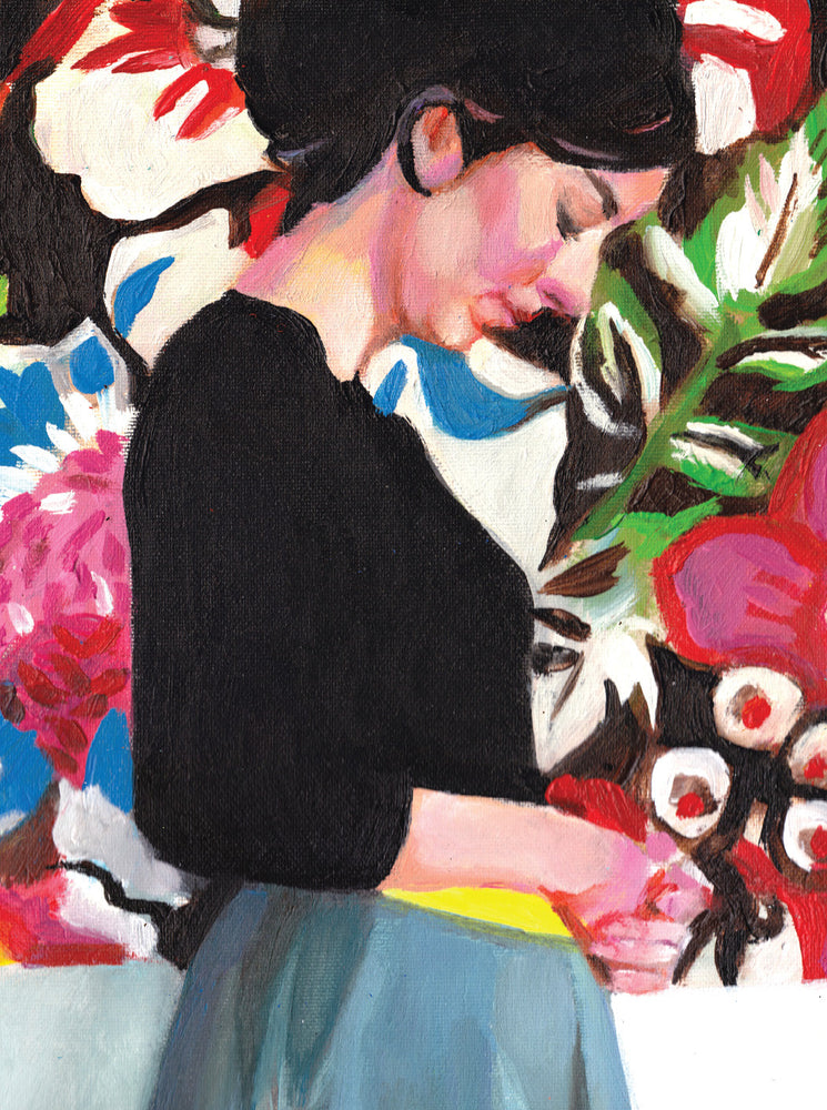 חושבת על פרחים | הדפס דיגיטלי