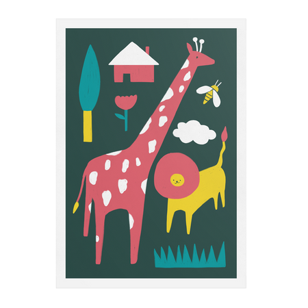 ג'ירפה ואריה