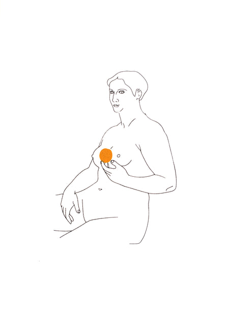 אישה עם תפוז